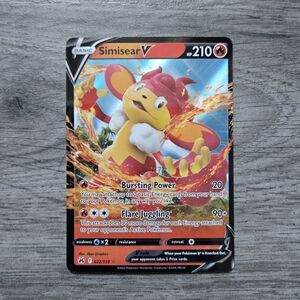 Simisear V #22 Pokemon Crown Zenith Holo Card